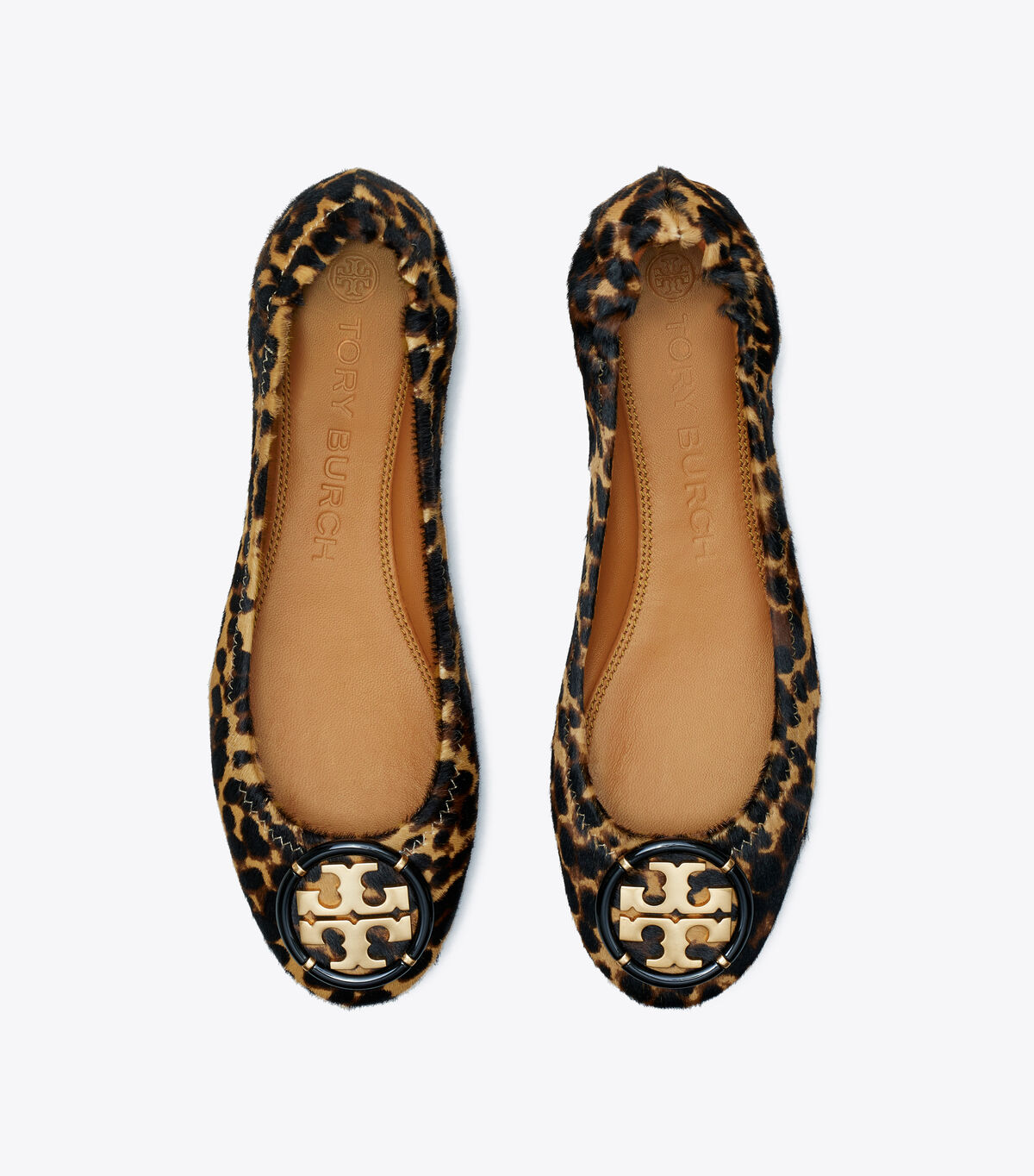 tory burch multi logo elastic ballet