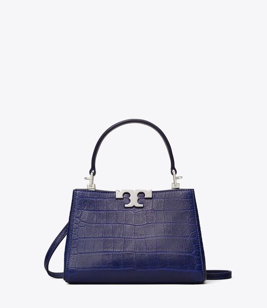 tory burch حقيبة صغيرة إليانور ناعمة بنقشة جلد التمساح