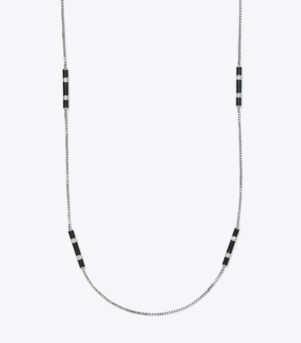 tory burch long kira enamel necklace