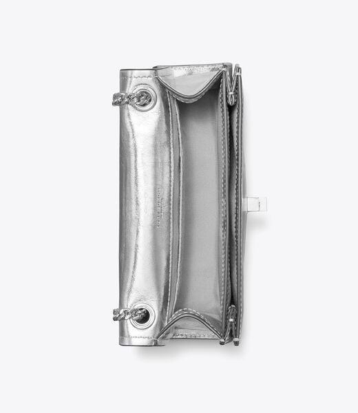 tory burch mini kira turnlock metallic shoulder bag