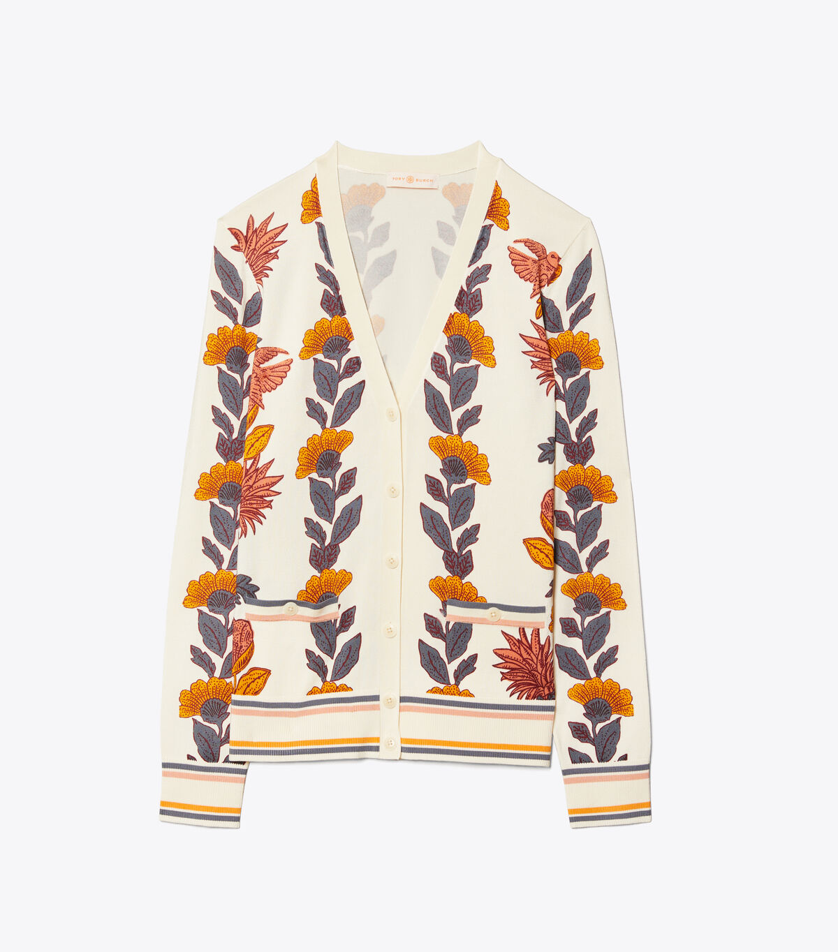 tory burch madeline printed cardigan