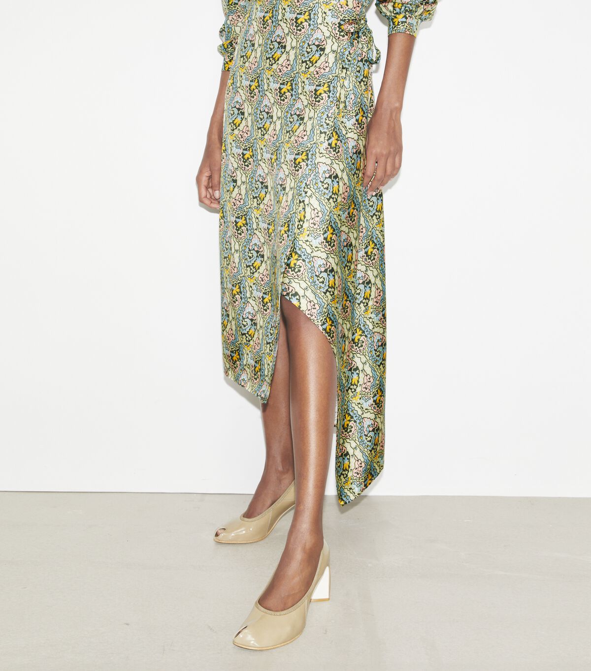 tory burch silk wrap skirt