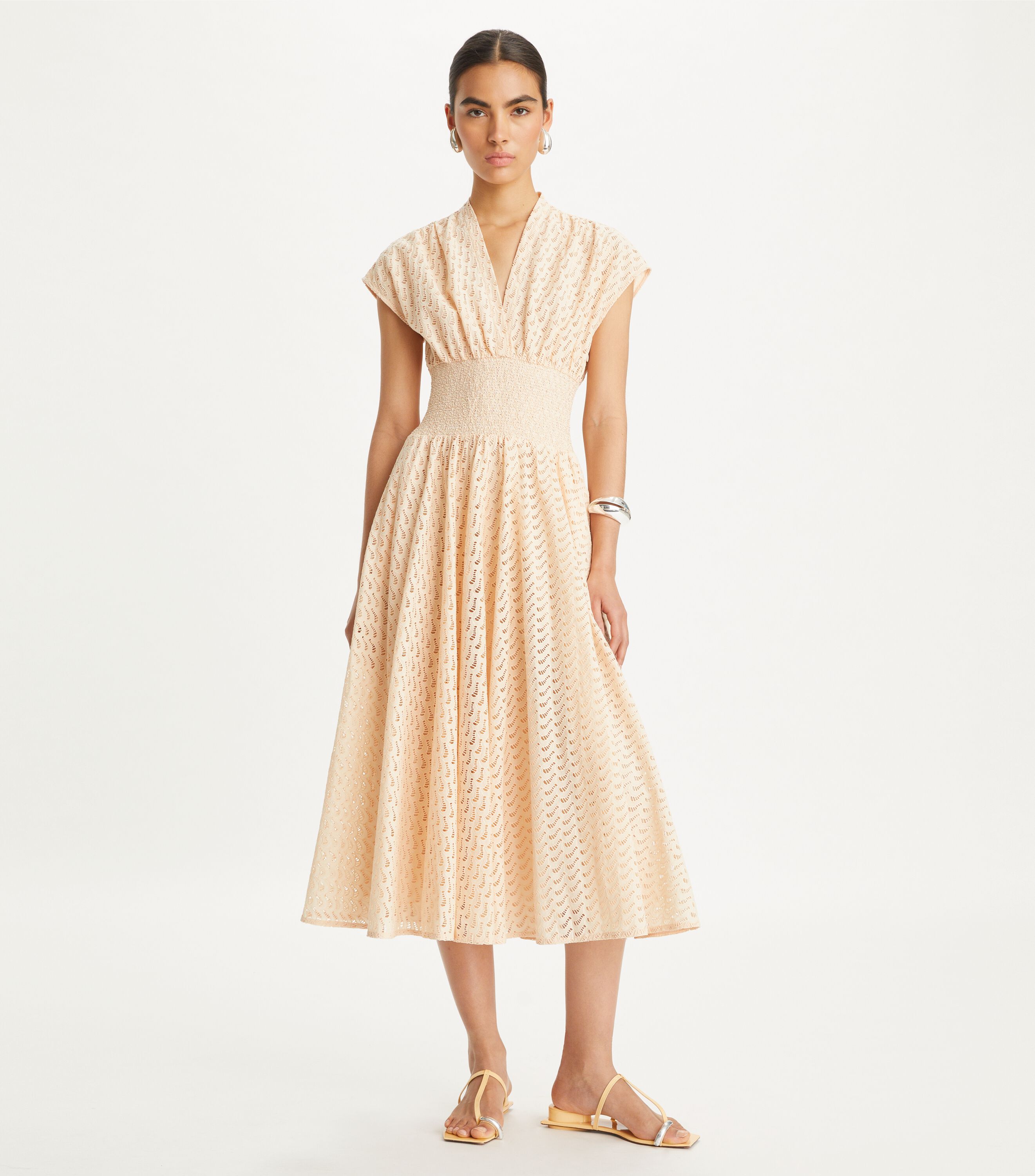 Tory burch smocked cotton top 2025