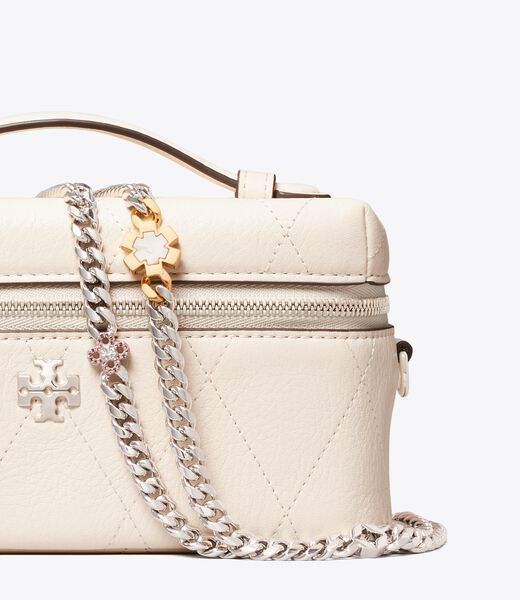 tory burch حقيبة زينة تشارلي المبطنة