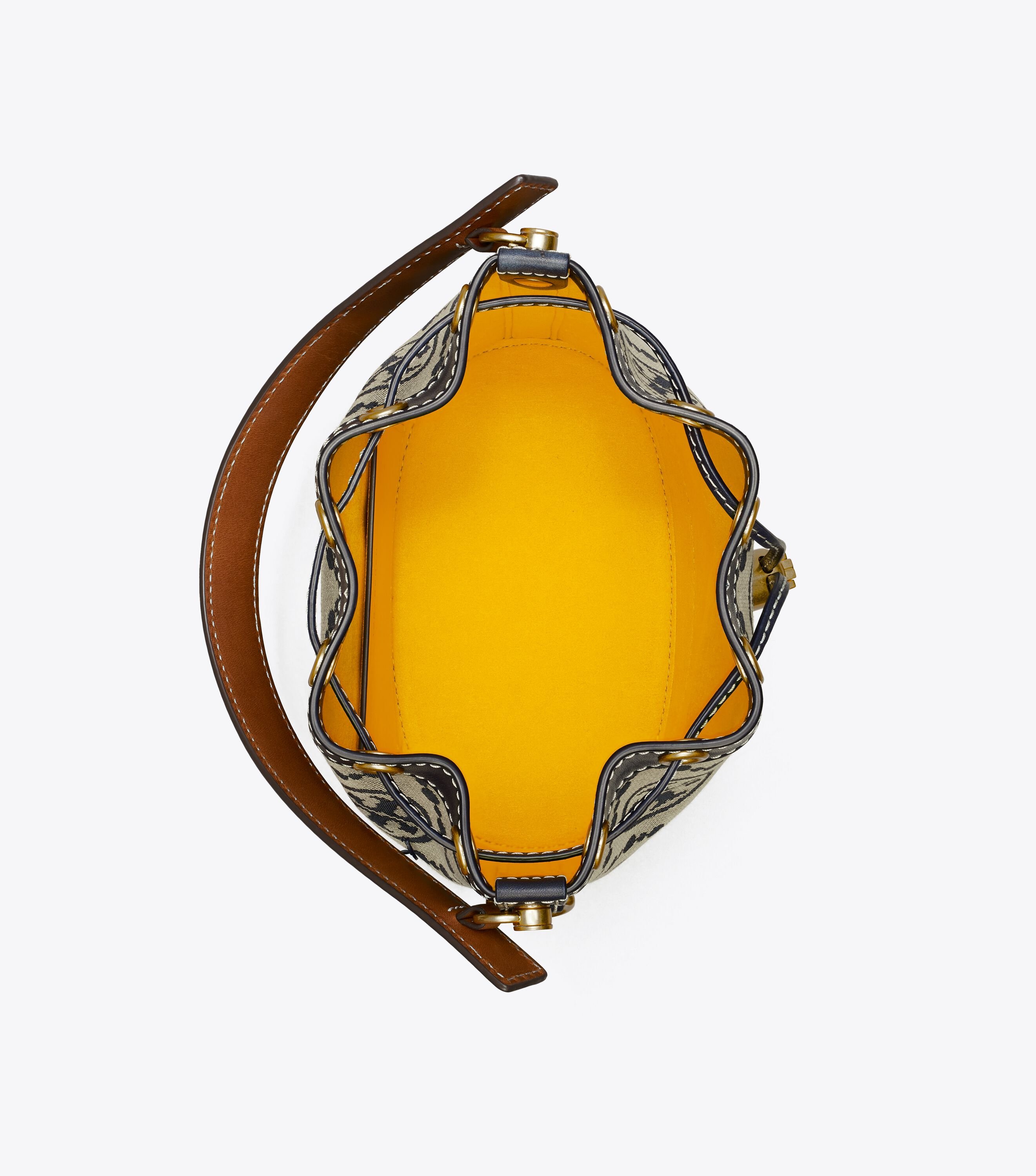 T Monogram Bucket Bag, Tory Navy | Tory Burch KSA