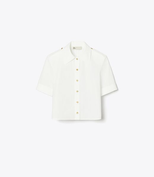 tory burch poplin camp shirt