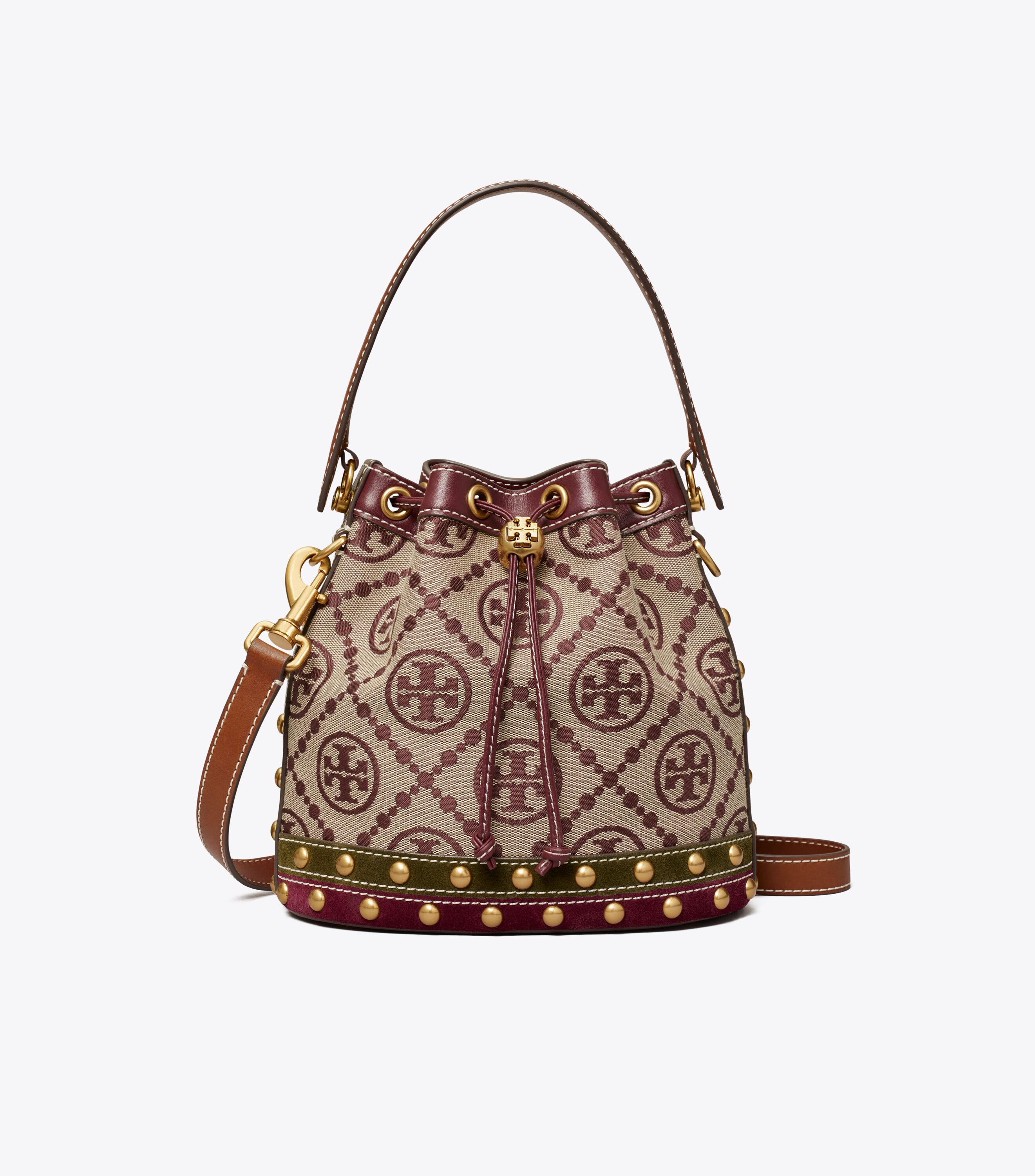 Tory burch deals monogram bucket bag