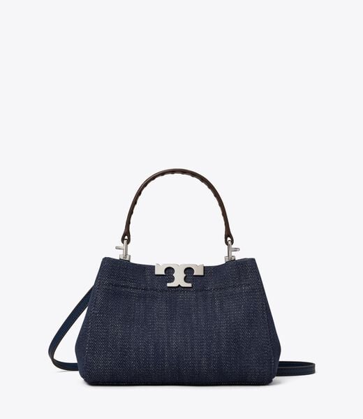 tory burch mini eleanor denim satchel