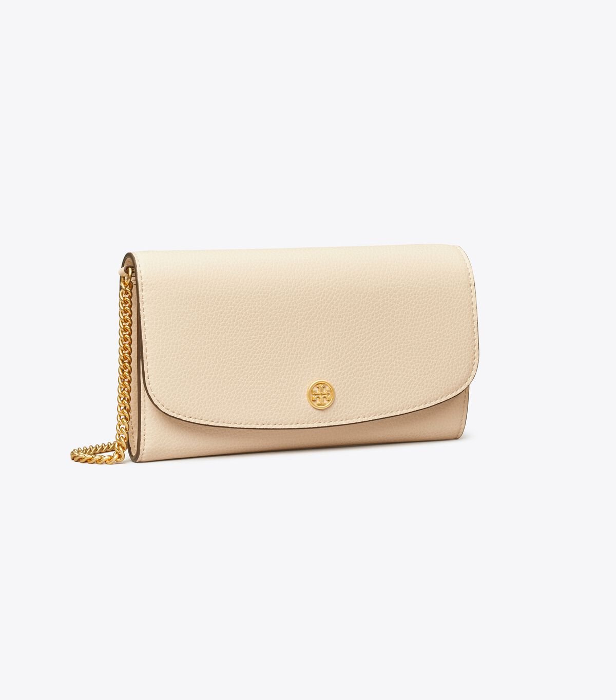 tory burch robinson pebbled chain wallet