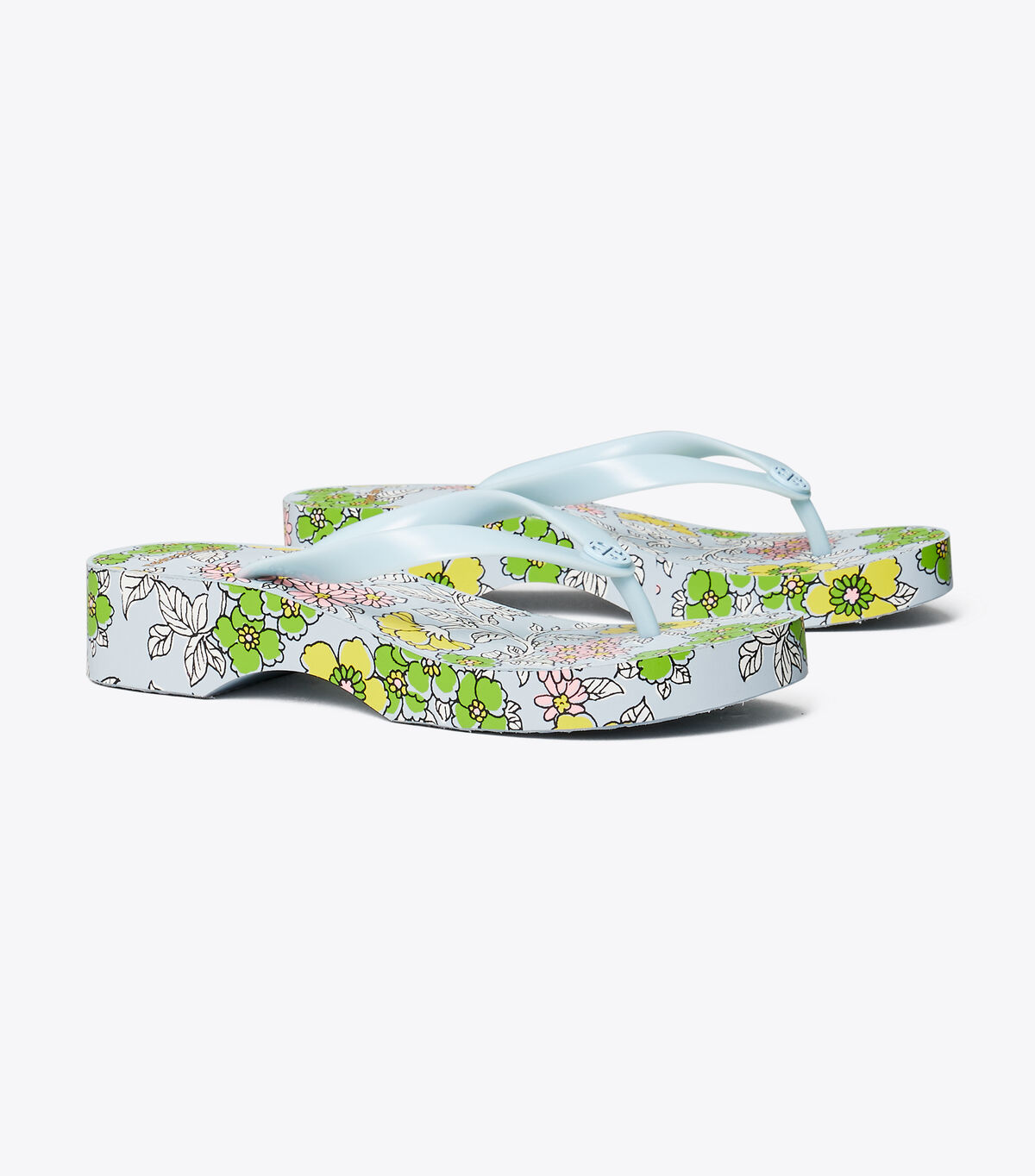 Printed Carved-Wedge Flip-Flop