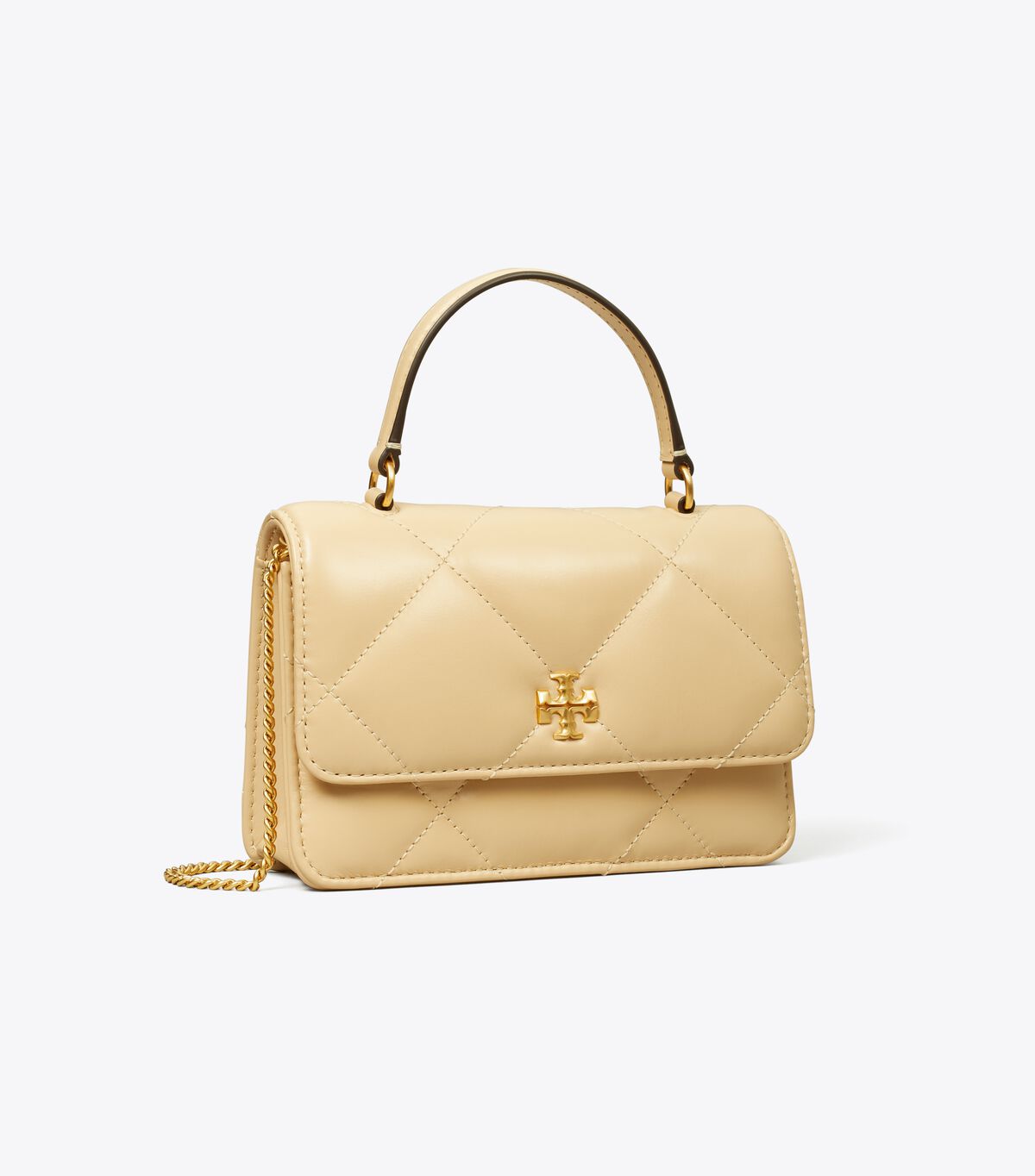 tory burch mini kira diamond quilt top handle chain wallet