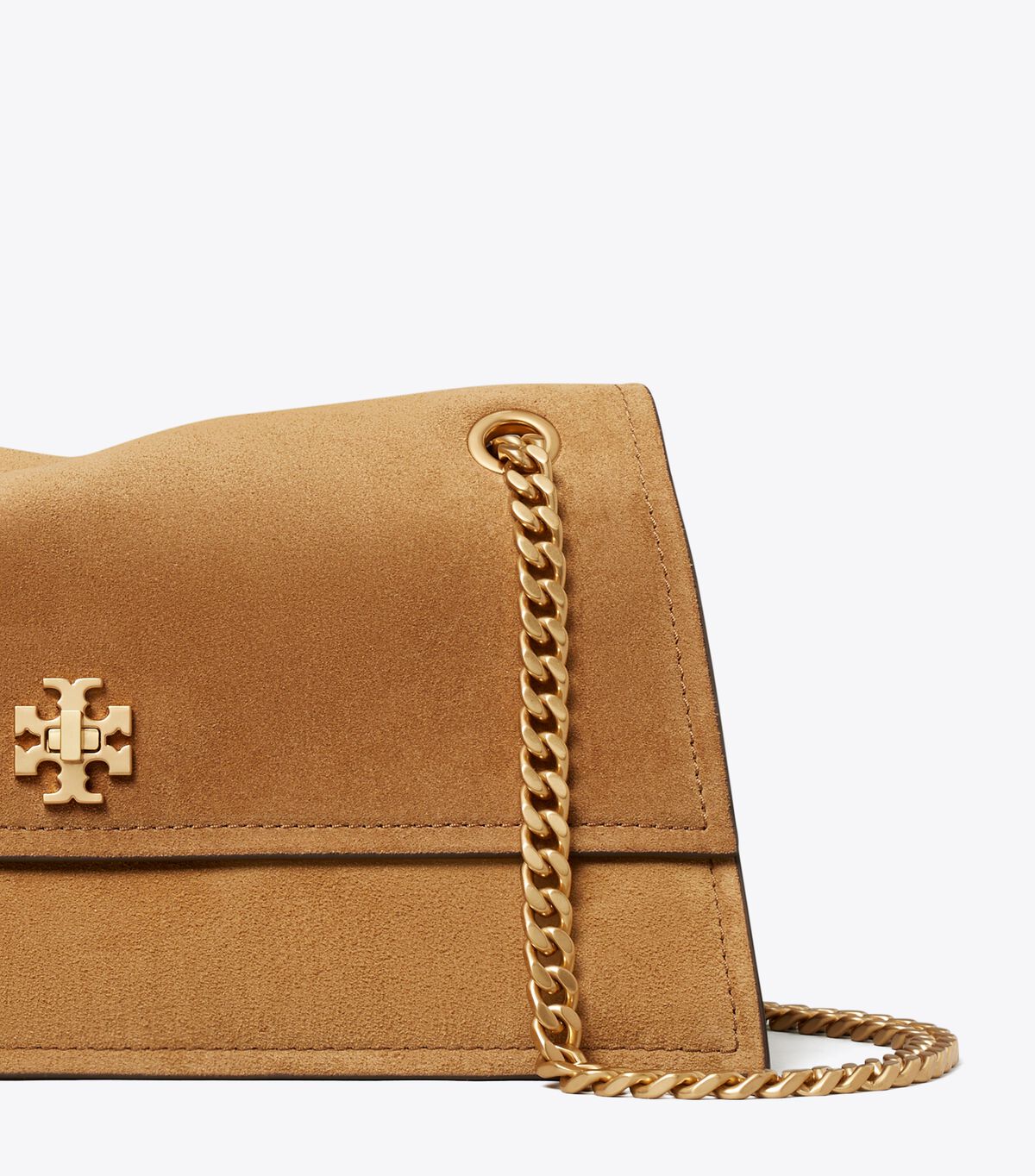 tory burch حقيبة كتف كيرا تيرنلوك من جلد الغزال