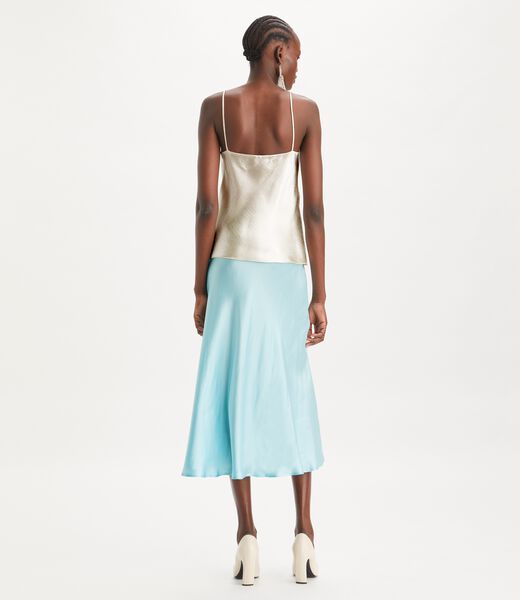tory burch satin skirt