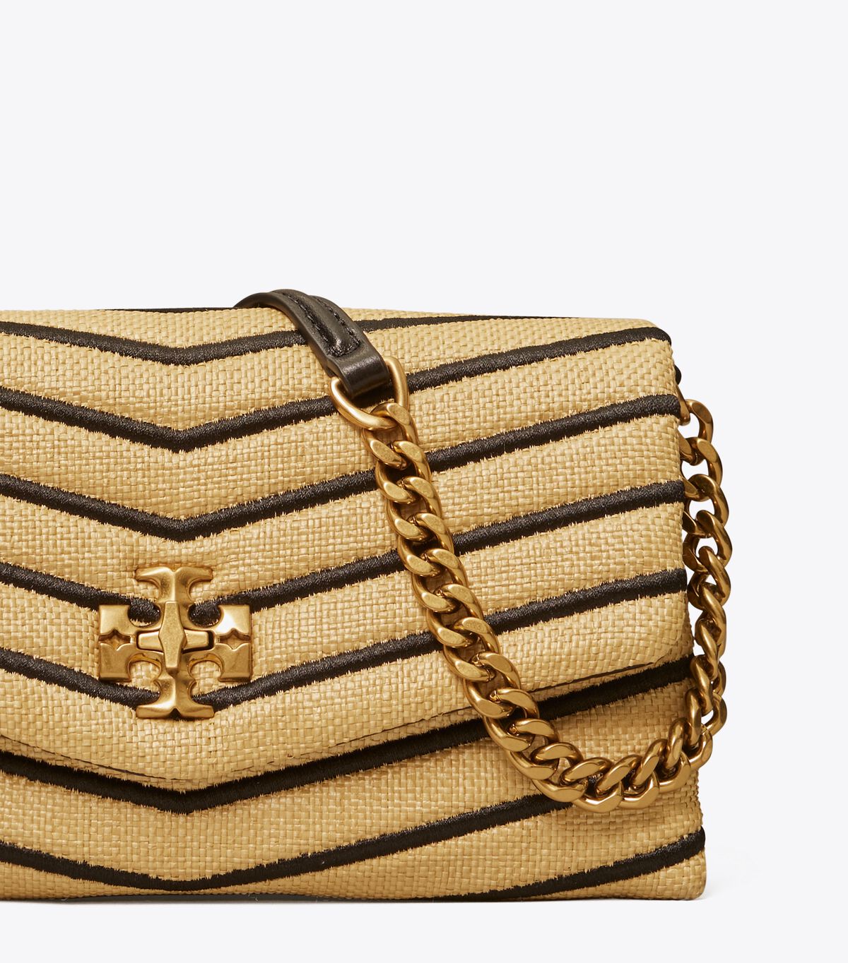 tory burch kira soft straw chain wallet