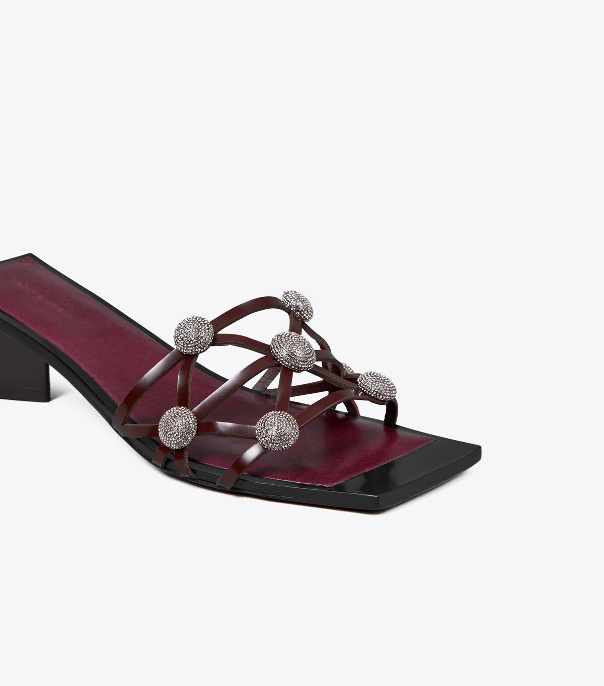 tory burch crystal bobble heeled mule sandal