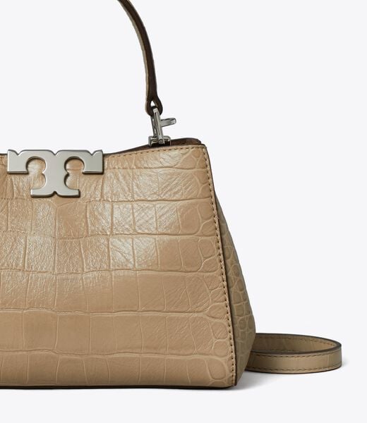 tory burch حقيبة صغيرة إليانور ناعمة بنقشة جلد التمساح