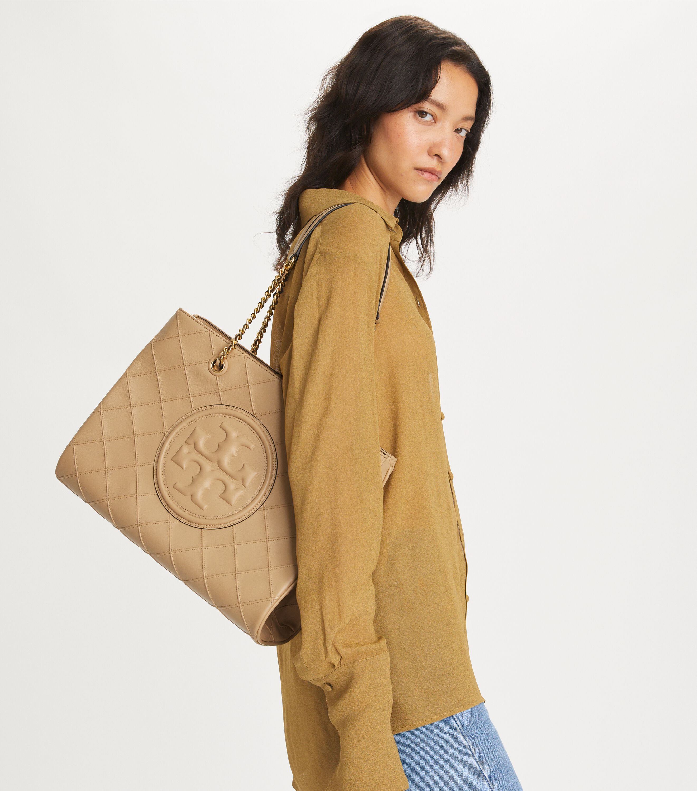 Tory burch fleming tote large discount