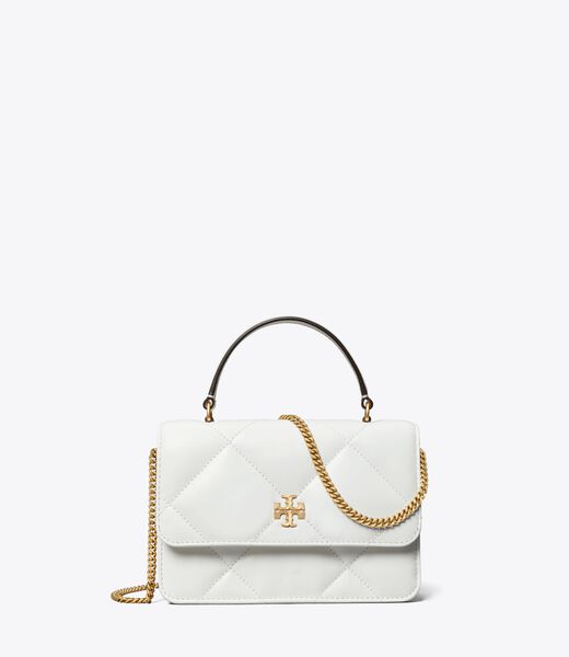 tory burch mini kira diamond quilt top handle chain wallet