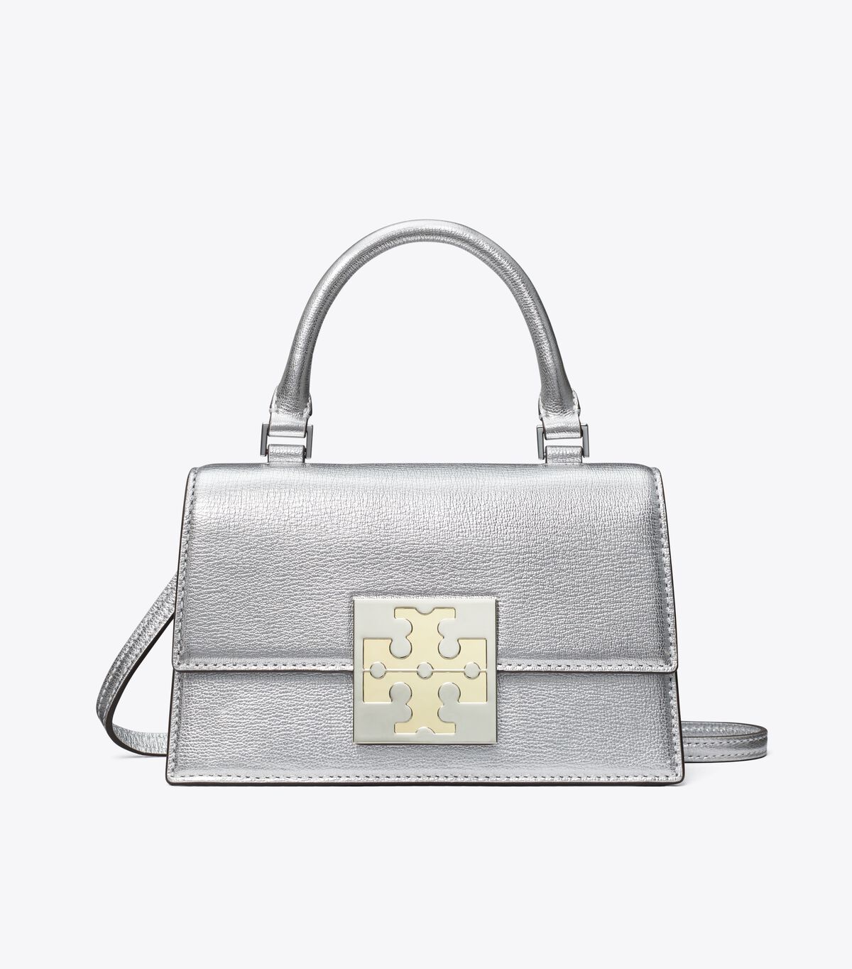 tory burch bon bon metallic mini top handle bag