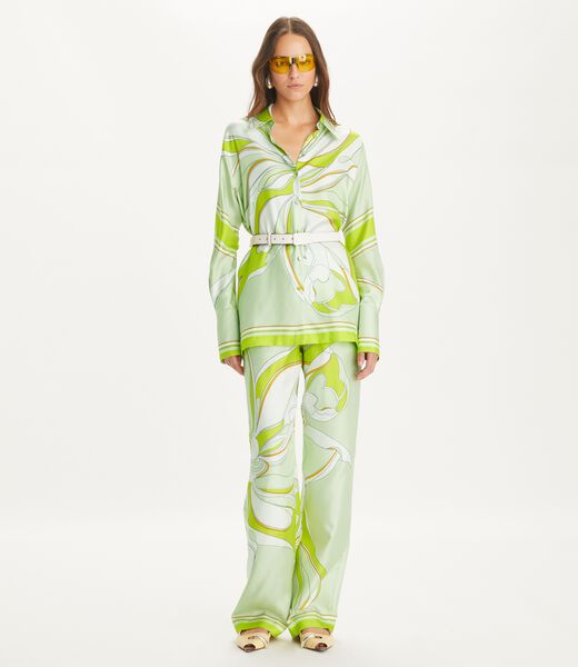 tory burch printed silk pant