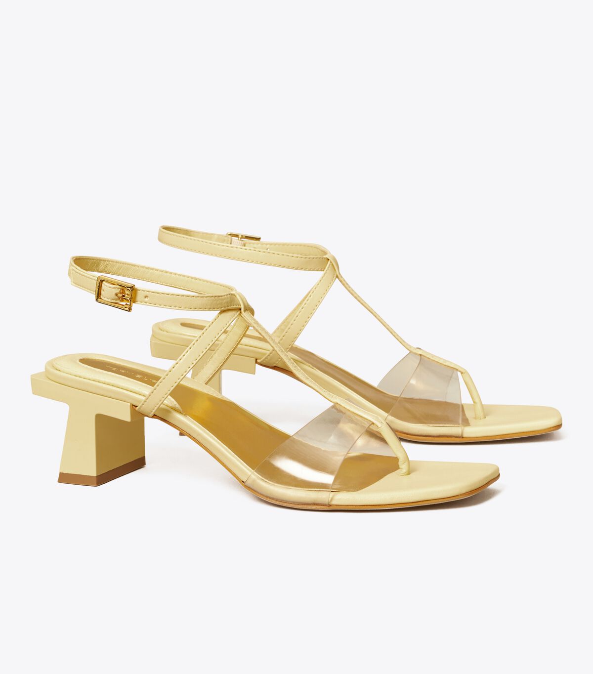 Block T Heel Strappy Sandal