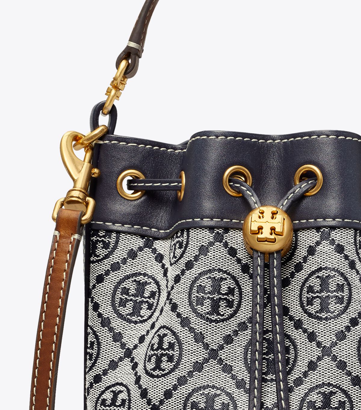 tory burch mini t monogram bucket bag