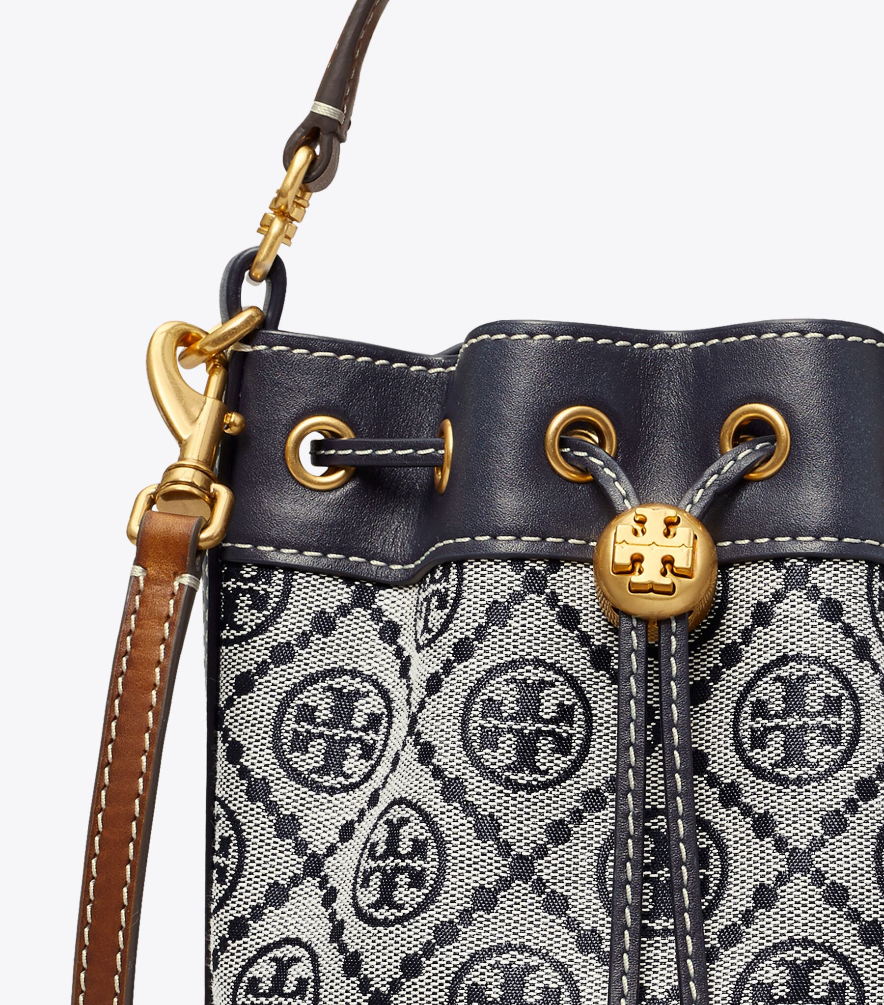 Tory Burch T Monogram Reversible Bucket Hat Navy T Monogram Oversized Bucket Bag: Women main image 2