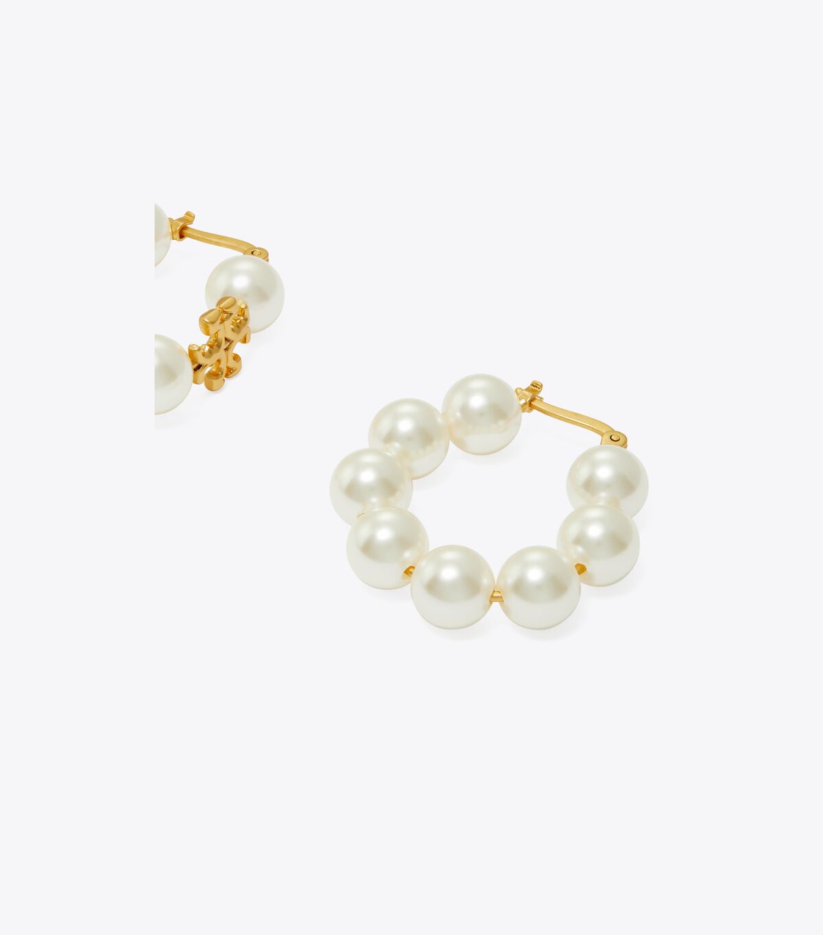 tory burch kira pearl hoop earring