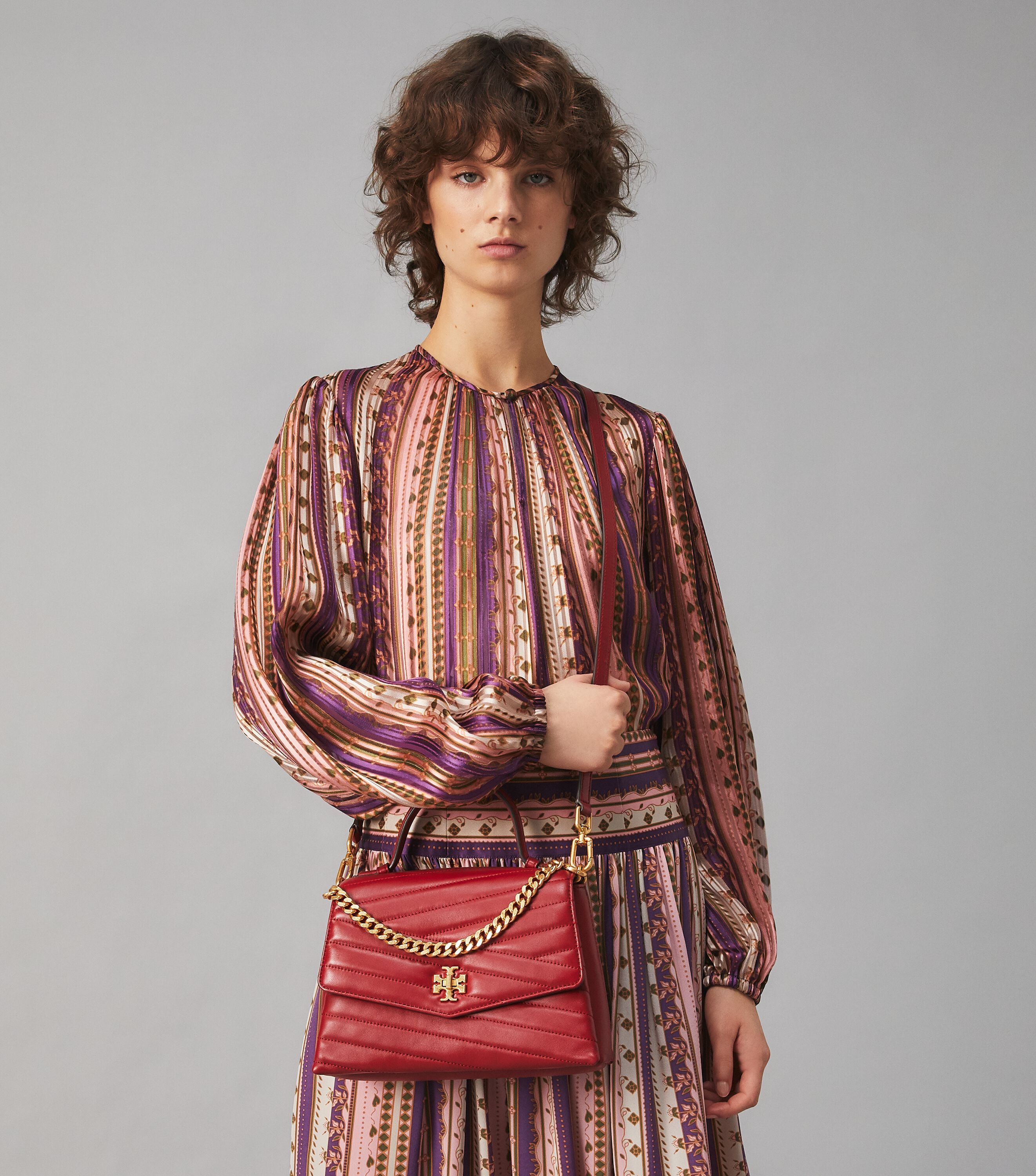 Kira Chevron Top handle Satchel