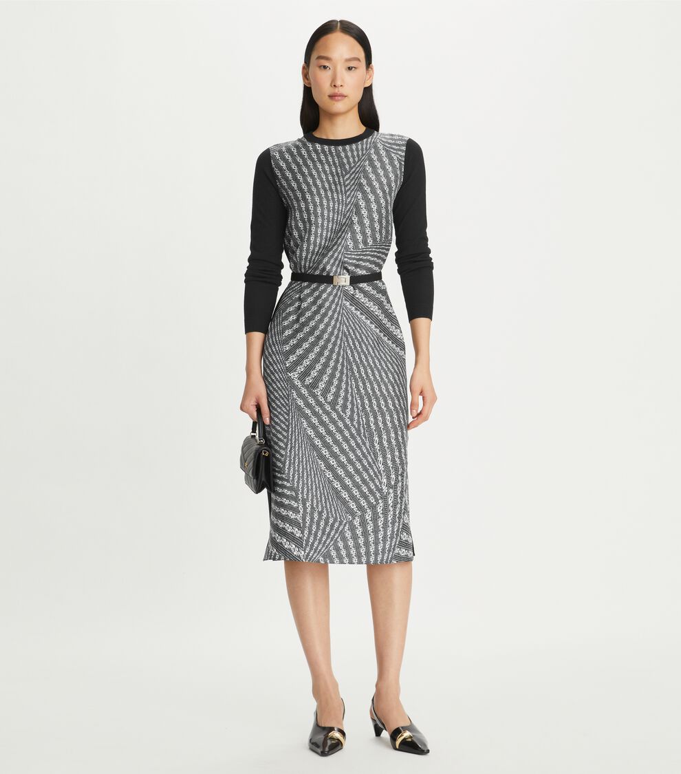 tory burch greer dress Tory Burch Greer Floral Print Belted Midi Dress NWT Size M