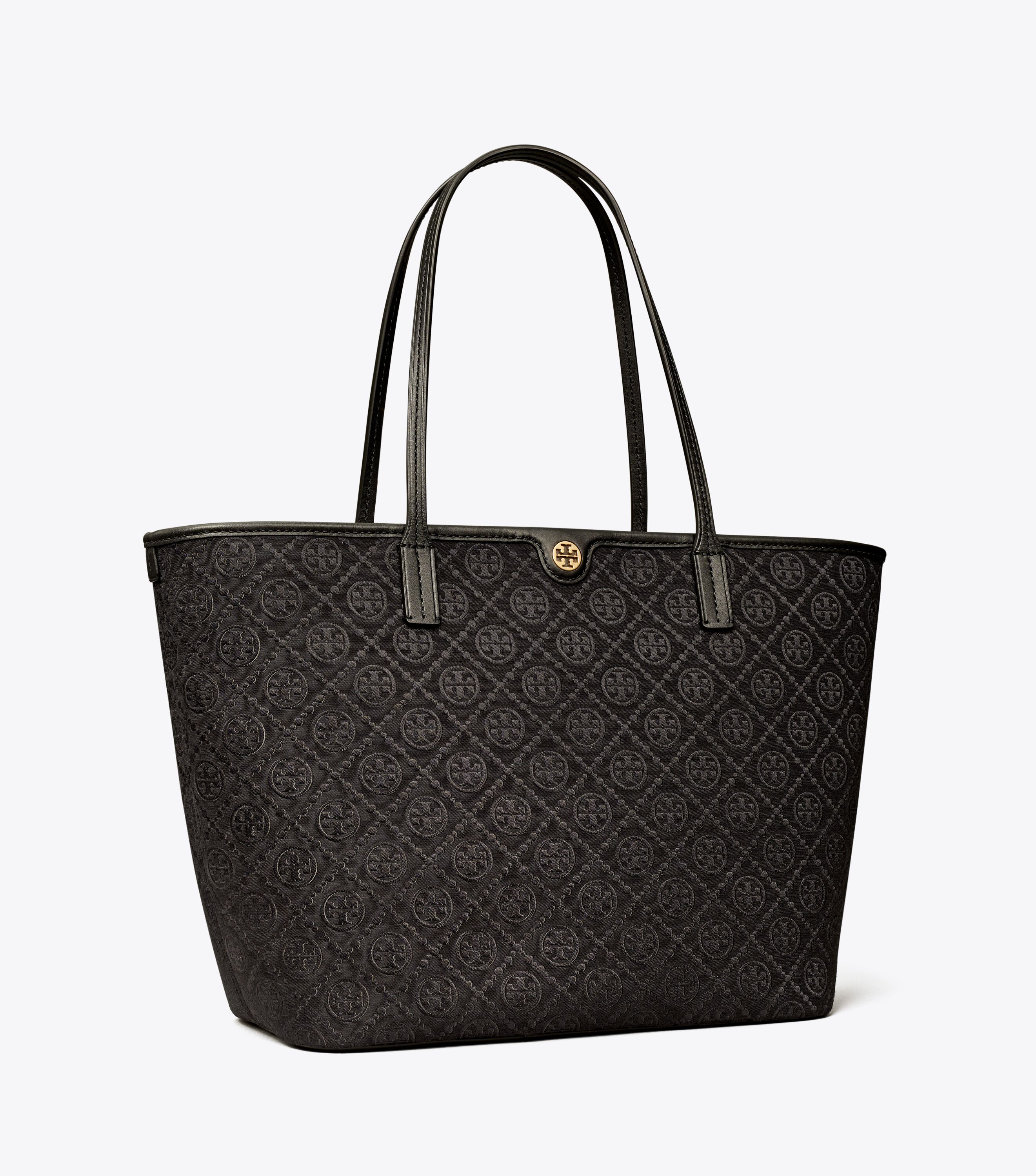 Tory Burch ブラック 新品未使用 T Monogram Zip Tote, Black | Tory Burch KSA