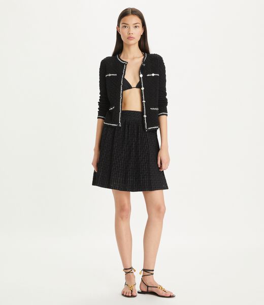 tory burch kendra logo lace cardigan