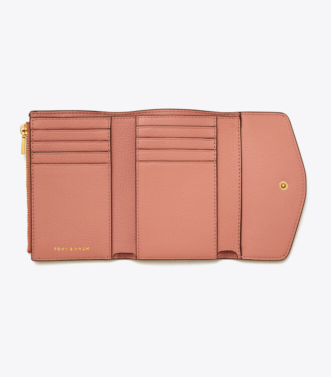 Kira Pebbled Medium Flap Wallet | Tory Burch KSA Navigation | Tory Burch