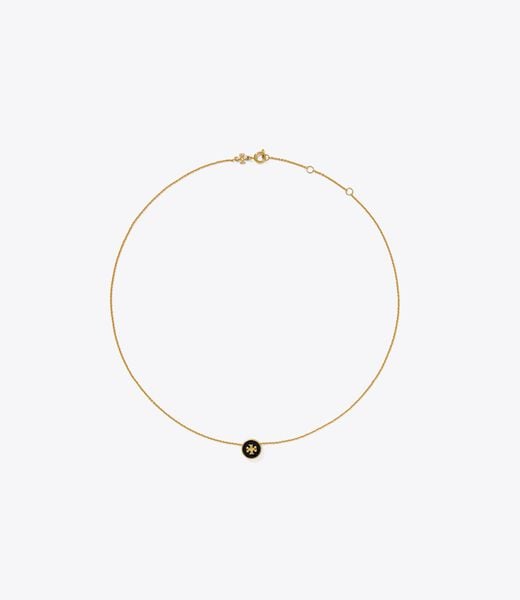 tory burch kira enamel pendant necklace