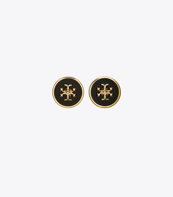 Kira Enamel Circle-Stud Earring