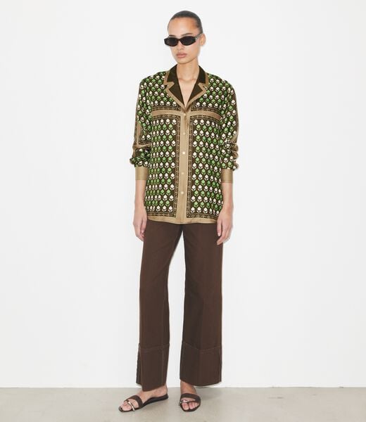 tory burch بلوزة حريرية