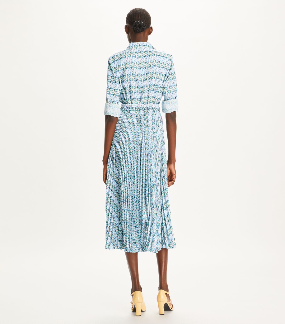 tory burch printed twill dress