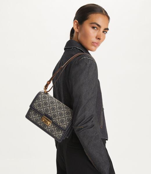 tory burch حقيبة كتف تي مونوغرام