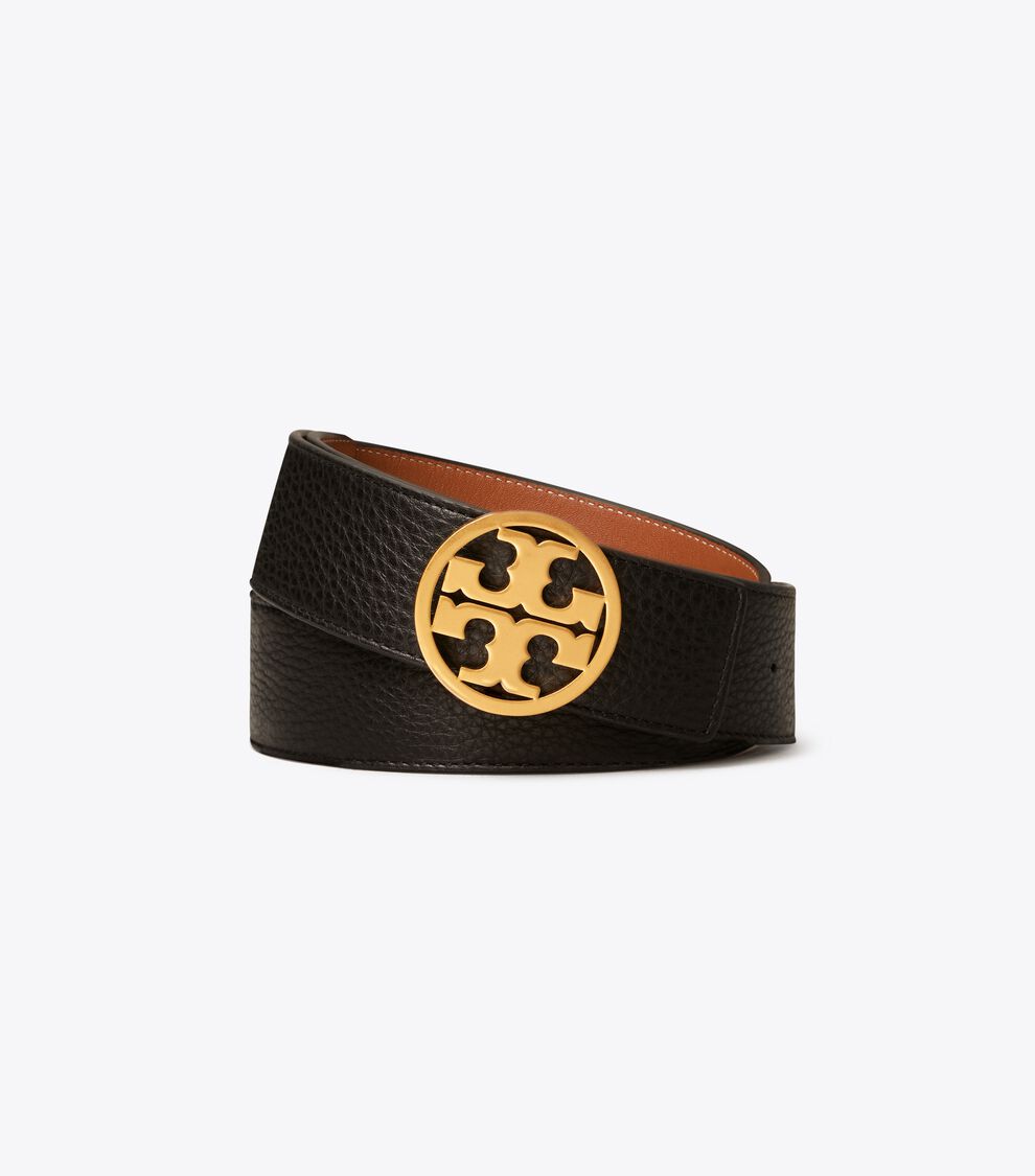Miller Reversible Belt, Black Classic Cuoio Gold Tory