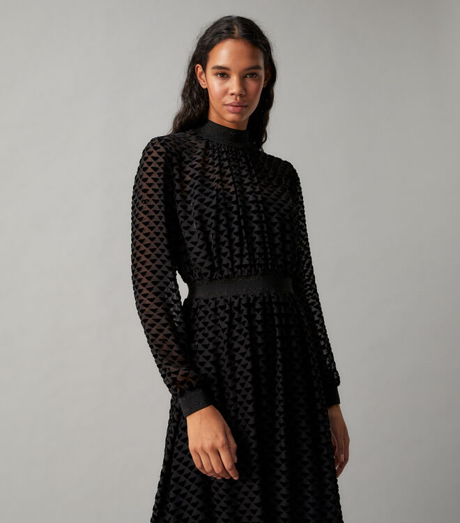 Velvet Devore Dress | Ready-To-Wear | Tory Burch