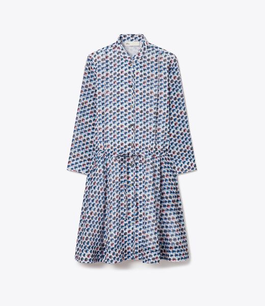 tory burch printed mini shirtdress
