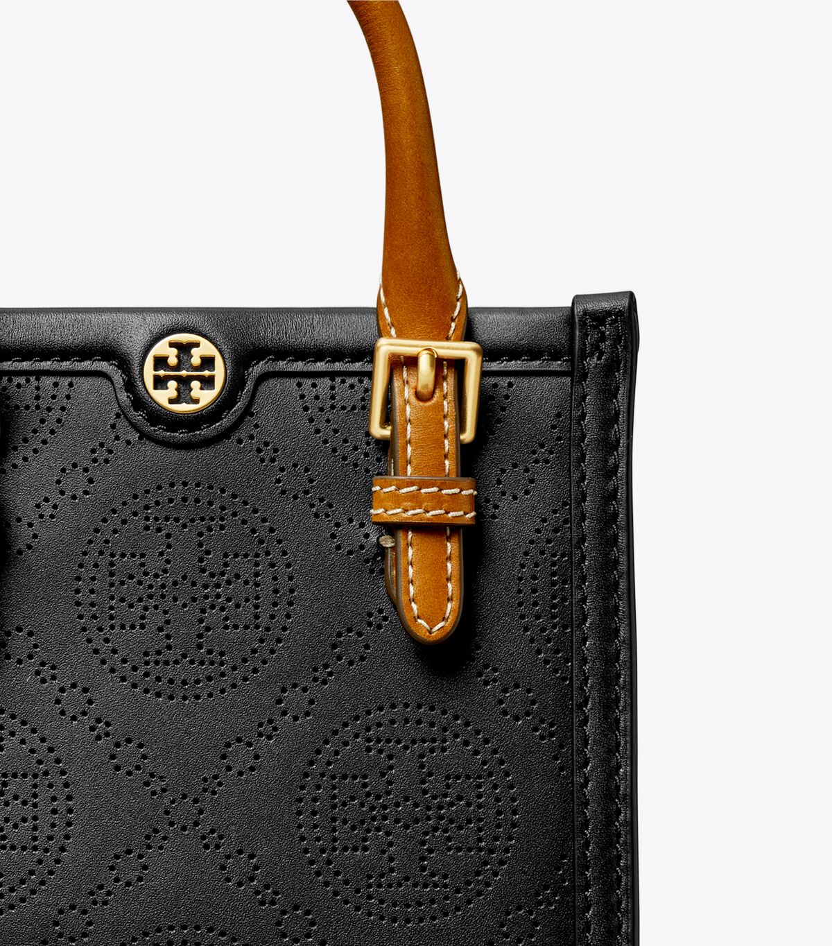 tory burch mini t monogram perforated tote