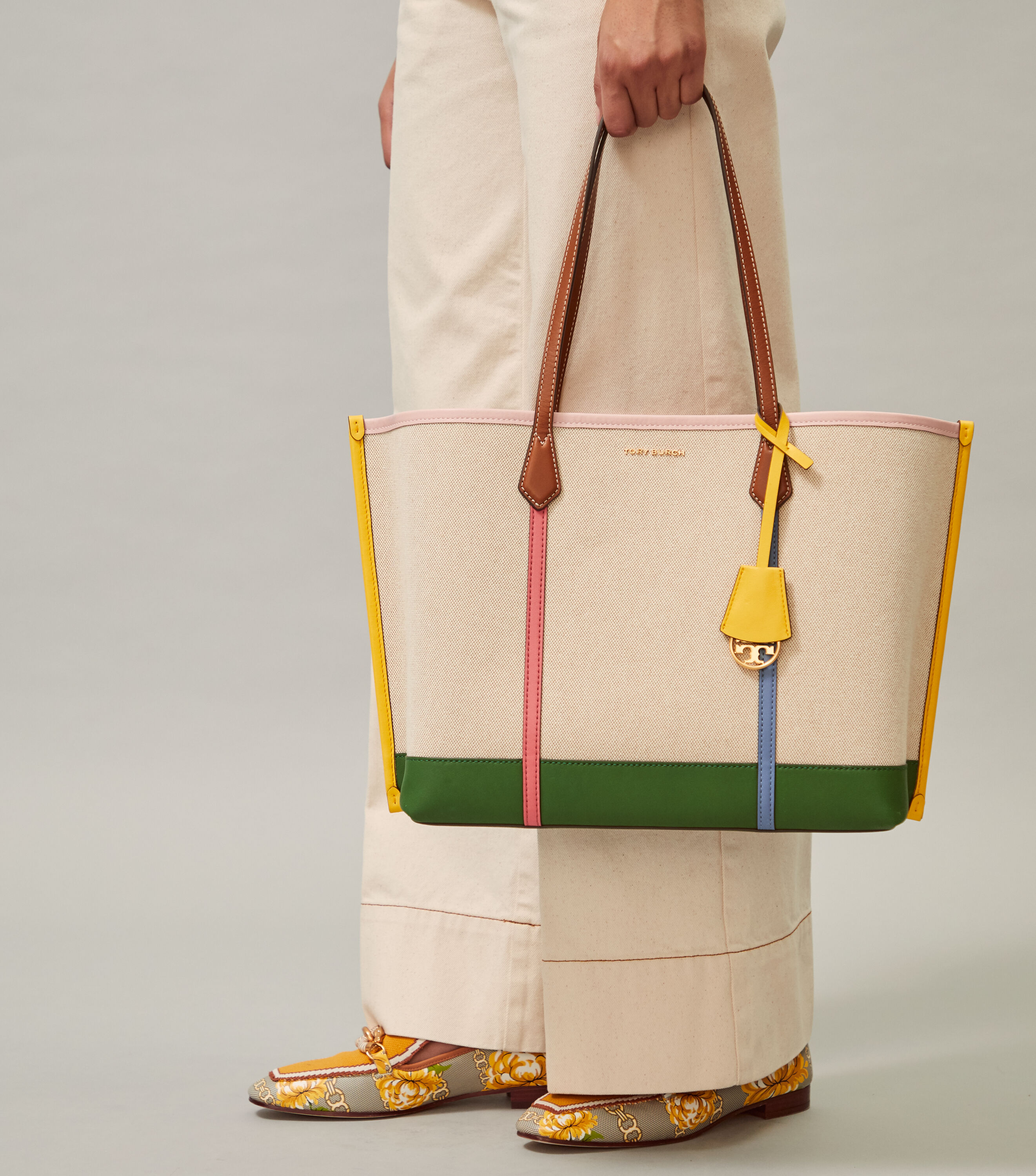 Tory burch perry shop canvas oversized tote