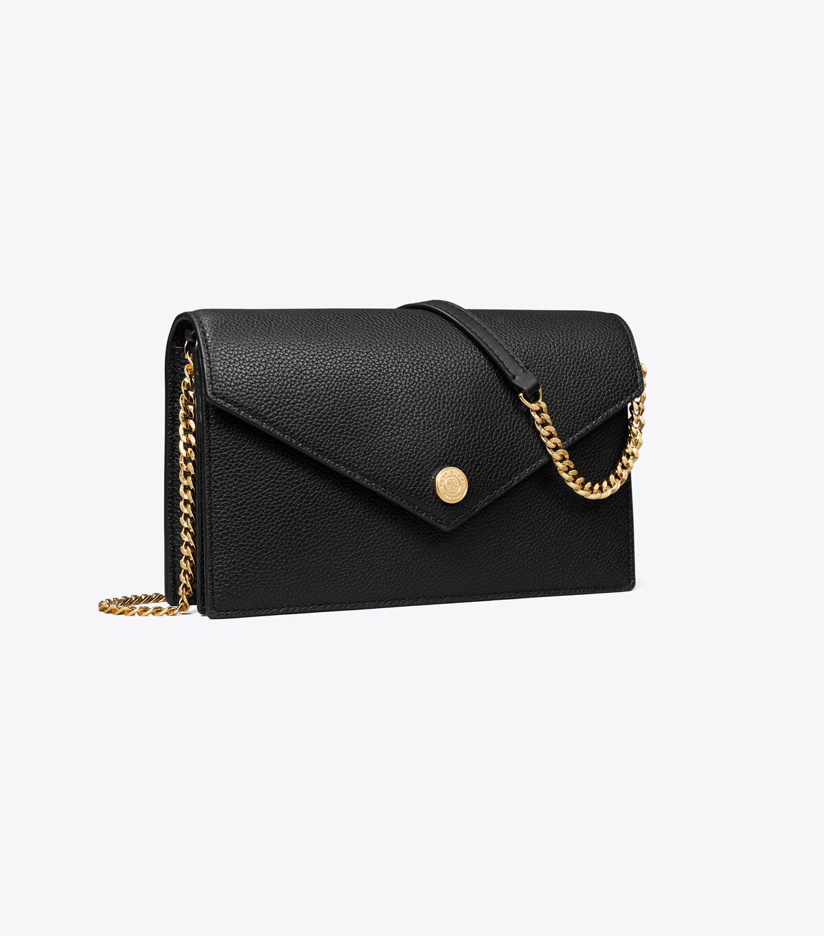 tory burch محفظة ظرفية بسلسلة من جلد بيبل