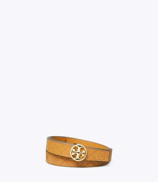 tory burch miller t monogram leather belt