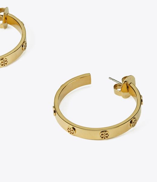 tory burch miller stud hoop earrings