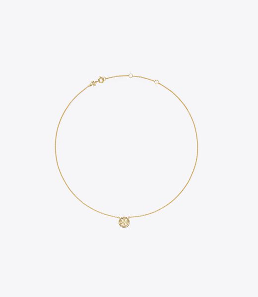 Icon Pavé Pendant Necklace tory burch icon pav pendant necklace