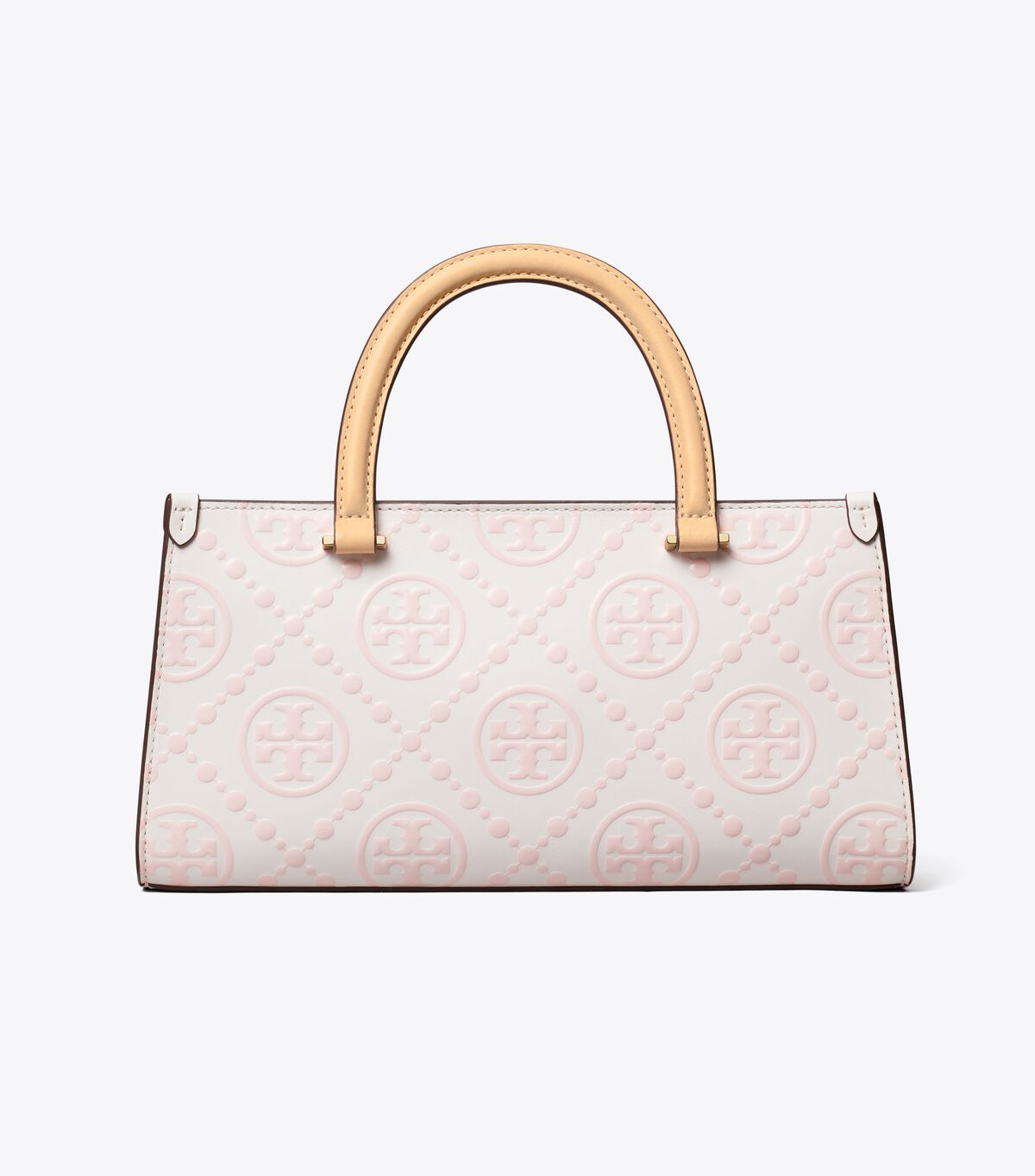 tory burch t monogram contrast embossed small east west tote