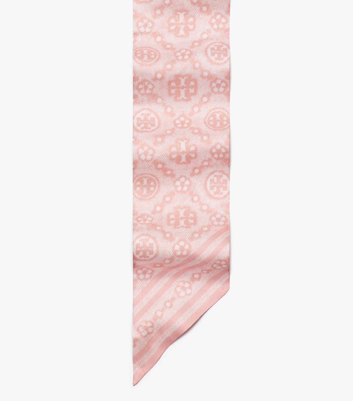 tory burch t monogram silk ribbon tie