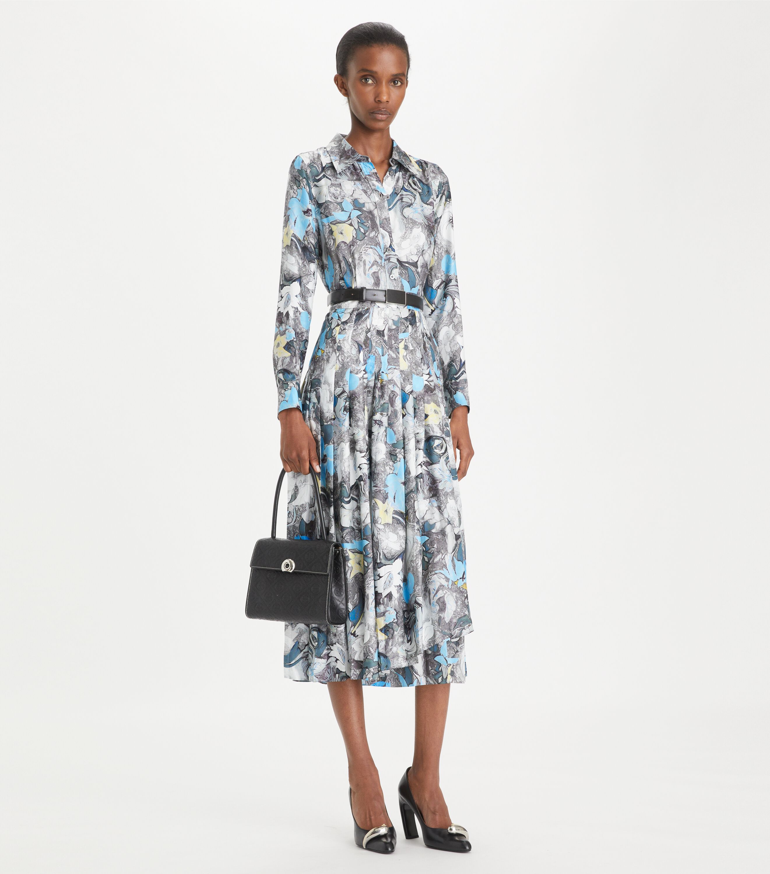 Tory Burch Printed Pleated Silk Twill Dress Tory Burch KSA